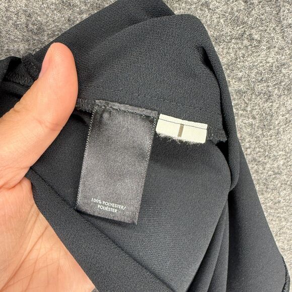 Ann Taylor Blouse Women L Large Black Rhinestone Sleeveless Wide Strap Zipper - Picture 6 of 7